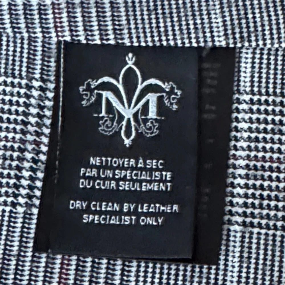 Mackage Women's Black Trim Leather Trench Coat - Picture 13 of 16